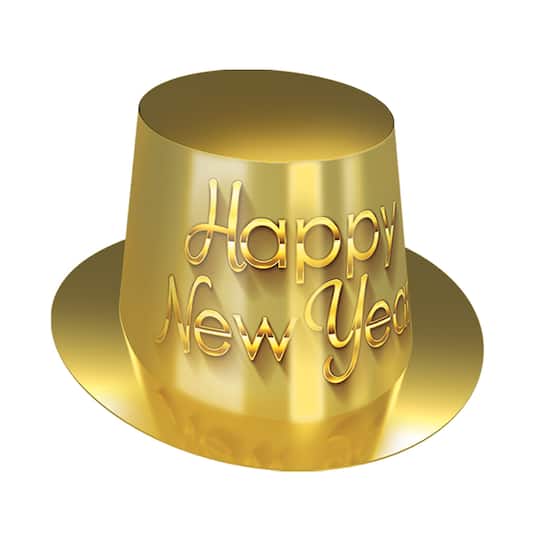 Beistle Adult Gold New Year Hi-Hat, 25 Pack